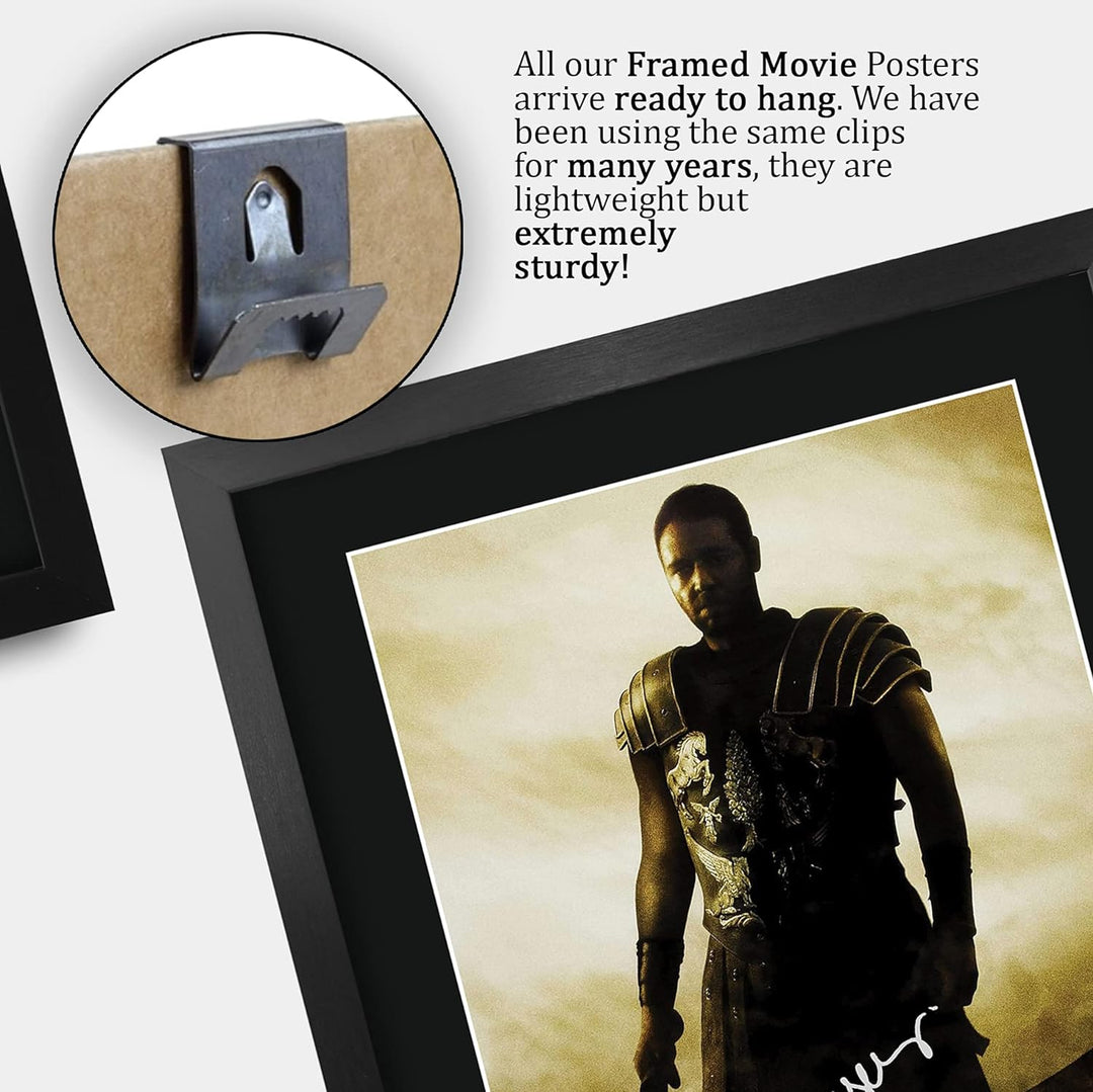 HWC Trading Gladiator A3 Gerahmte Signiert Gedruckt Autogramme Bild Druck-Fotoanzeige Geschenk Für R