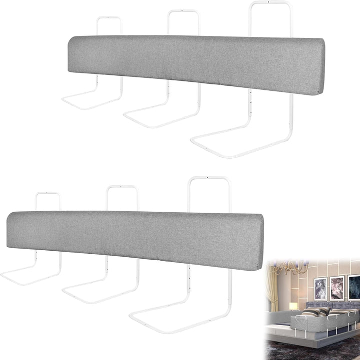 YRHome 180cm Bettgitter Bettschutzgitter Rausfallschutz für Kinder Höhenverstellbar DIY Verformbar B