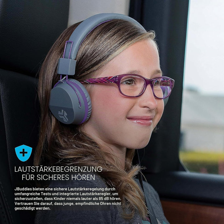 JLab JBuddies Children's Bluetooth Headphones, Wireless, Over Ear Children's Headphones with Microph