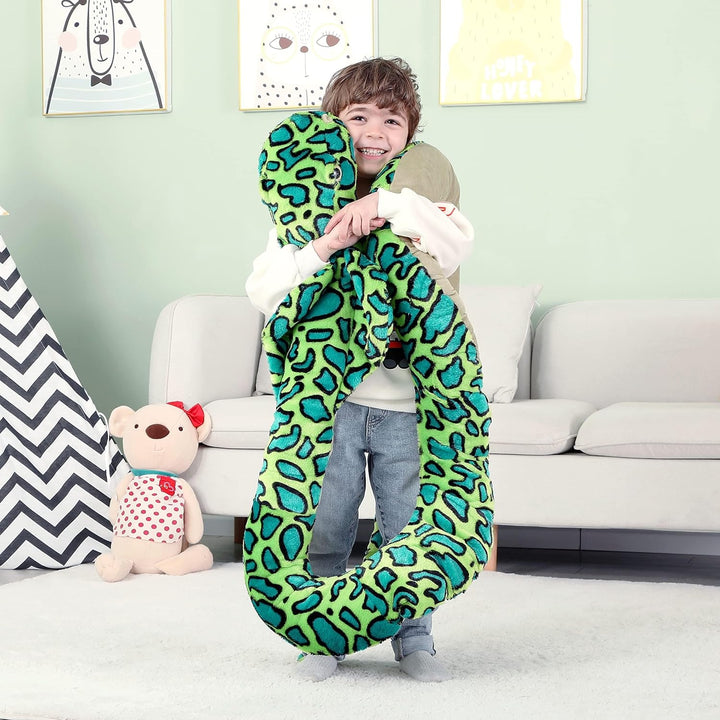 IKASA Gross Schlange Kuscheltier Riesen Stofftier,270cm Gross Kobra Plüschtier Riesige Plüsch Spielz