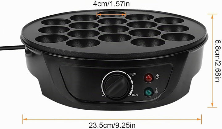 Takoyaki Maker Elektrisch, Gusseisen Pancake Ball Maker mit 18 Löcher, für die Herstellung Japanisch