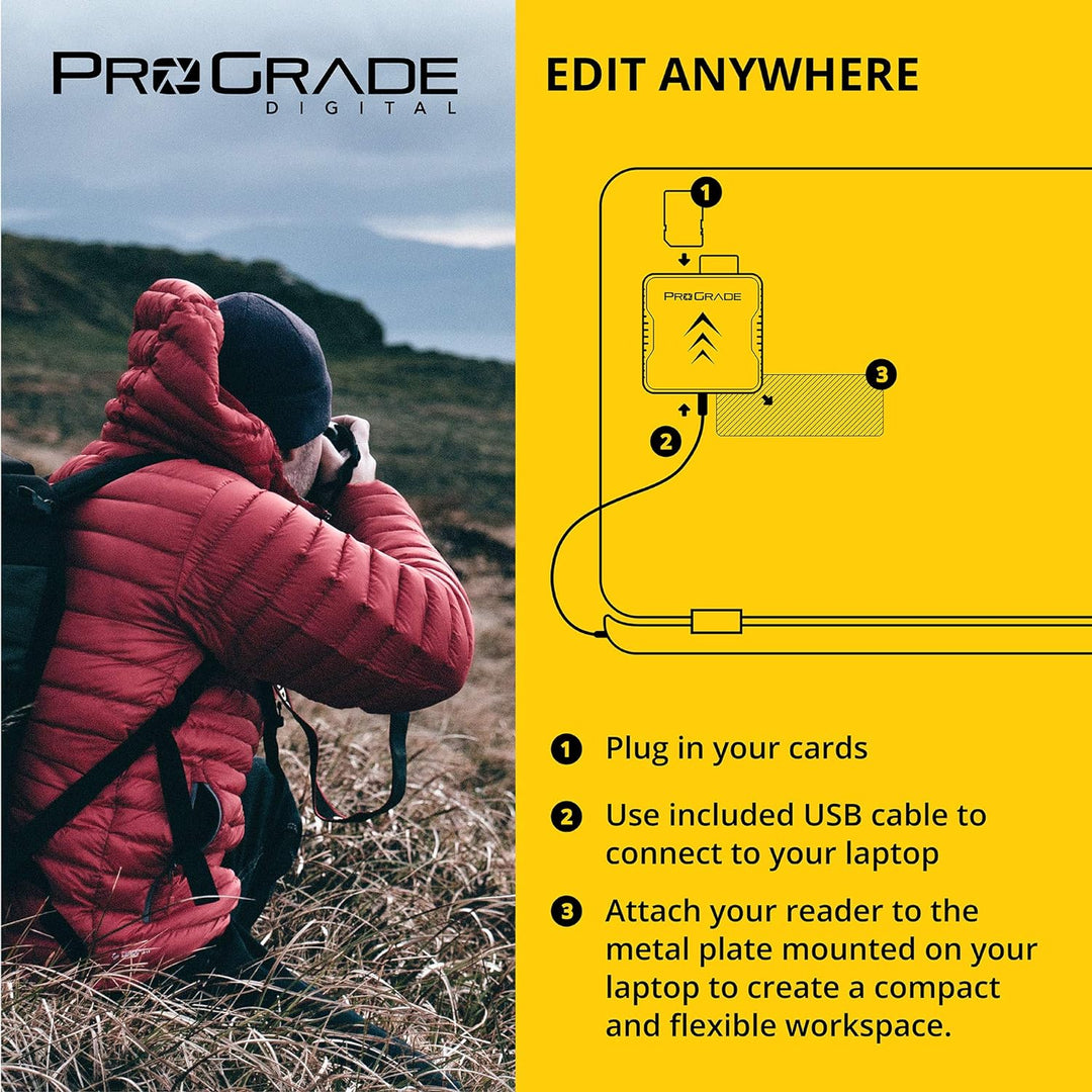 ProGrade Digital SD UHS-II Dual-Slot Speicherkartenleser | USB 3.2 Gen 2 für professionelle Filmemac