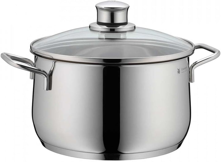 WMF Diadem Plus Topfset Induktion 5-teilig, Kochtopf Set mit Glasdeckel, Cromargan Edelstahl poliert