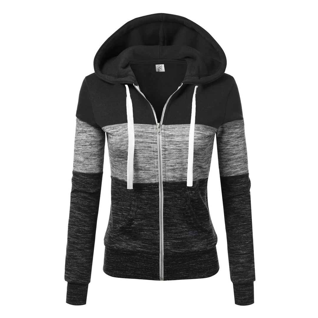 LIAMERHE Damen Kapuzenpullover Basic Damen Hoodie mit Reissverschluss Kapuzenpulli Langarm Kapuze He