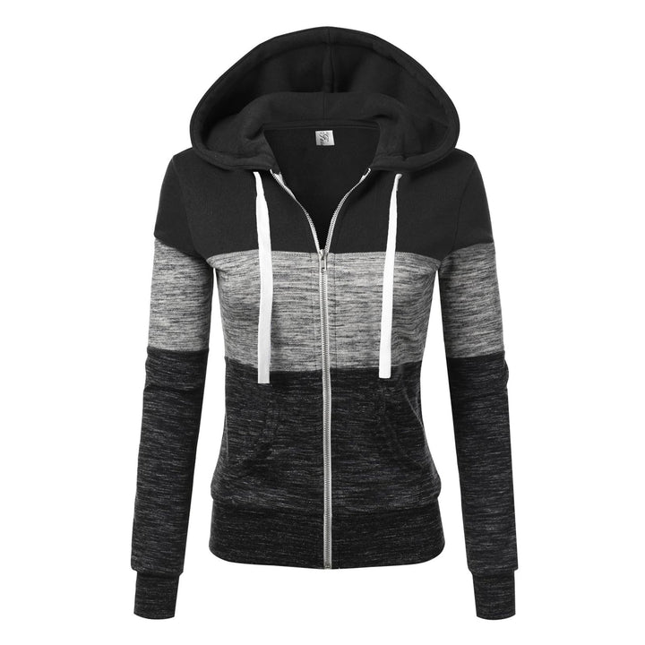 LIAMERHE Damen Kapuzenpullover Basic Damen Hoodie mit Reissverschluss Kapuzenpulli Langarm Kapuze He