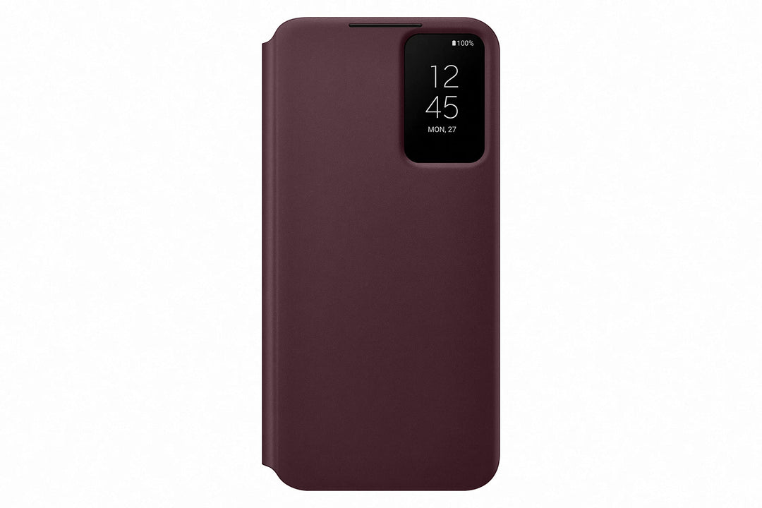 Samsung Galaxy S22 Plus Smart Clear View Cover Burgandy - EF-ZS906CEEGWW Burgunderrot, Burgunderrot