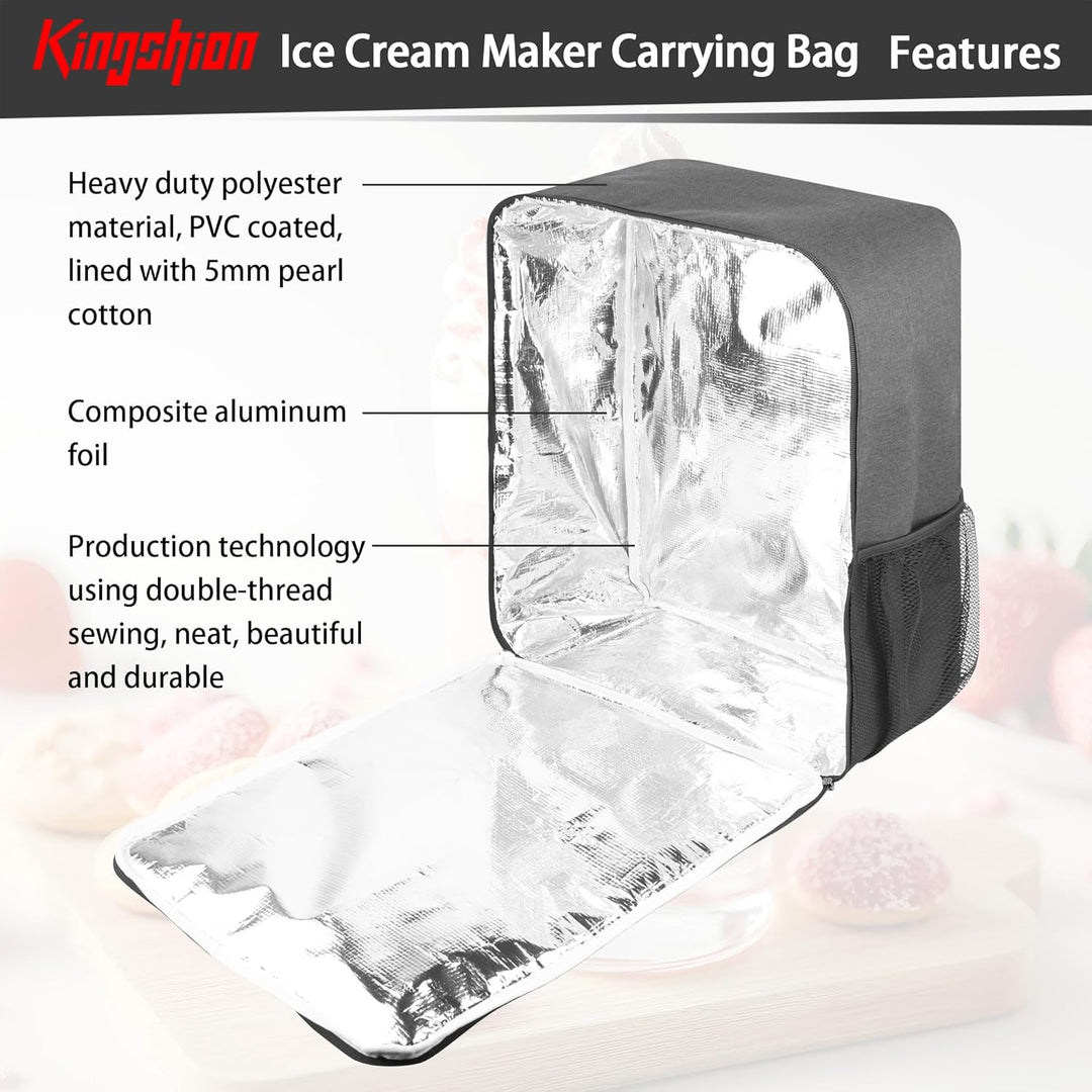 Ice Cream Maker Carrying Bag with Handle, Waterproof Dustproof Storage Bag Compatible with Ninja Cre
