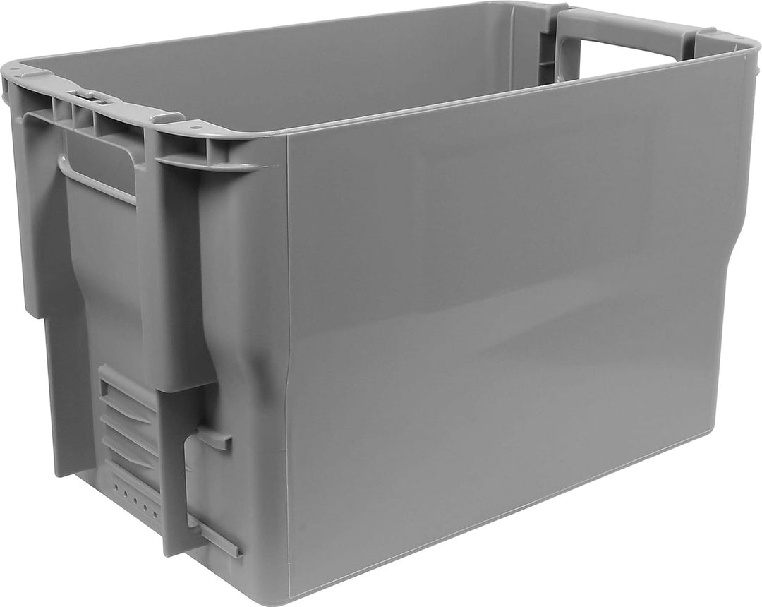Postkiste Briefbehälter Typ 2 Stapelbox Postbehälter mit Einsteckfach Grösse 1 Stück Grau 1 Stück, G