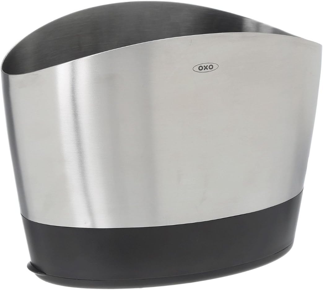 OXO Good Grips Küchenutensilienhalter aus gebürstetem Edelstahl Brushed Utensil Holder Single, Brush