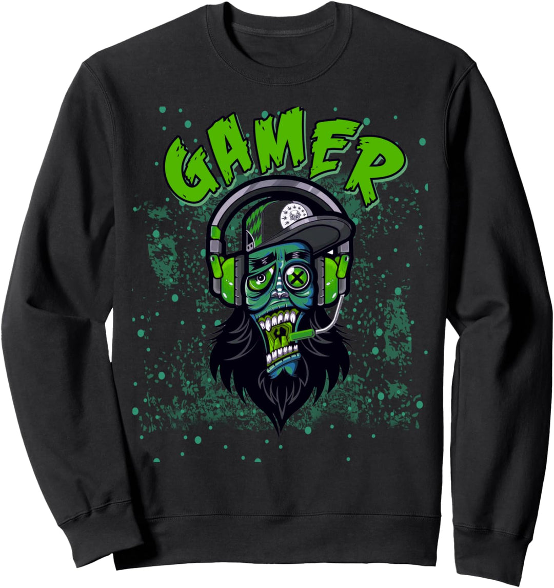 Gamer Zombie Cranky Teens Game Mode On Sweatshirt