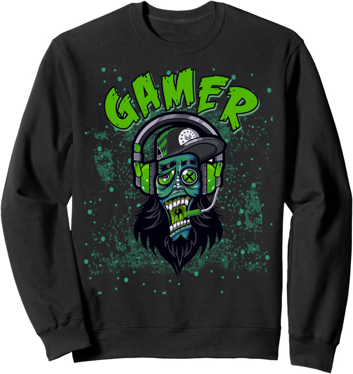Gamer Zombie Cranky Teens Game Mode On Sweatshirt