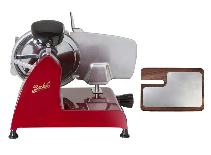 BERKEL - Allesschneider Red Line 250 + Schneidebrett aus Esche und Edelstahl