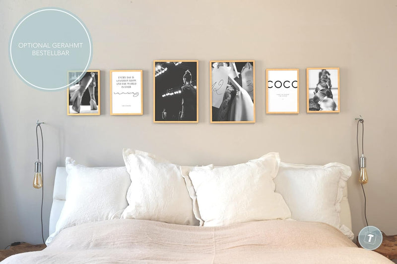 Papierschmiede® Mood Poster Set Coco Runway, Bilder Wohnzimmer Deko Schlafzimmer, 2x DIN A3 (ca. 30x