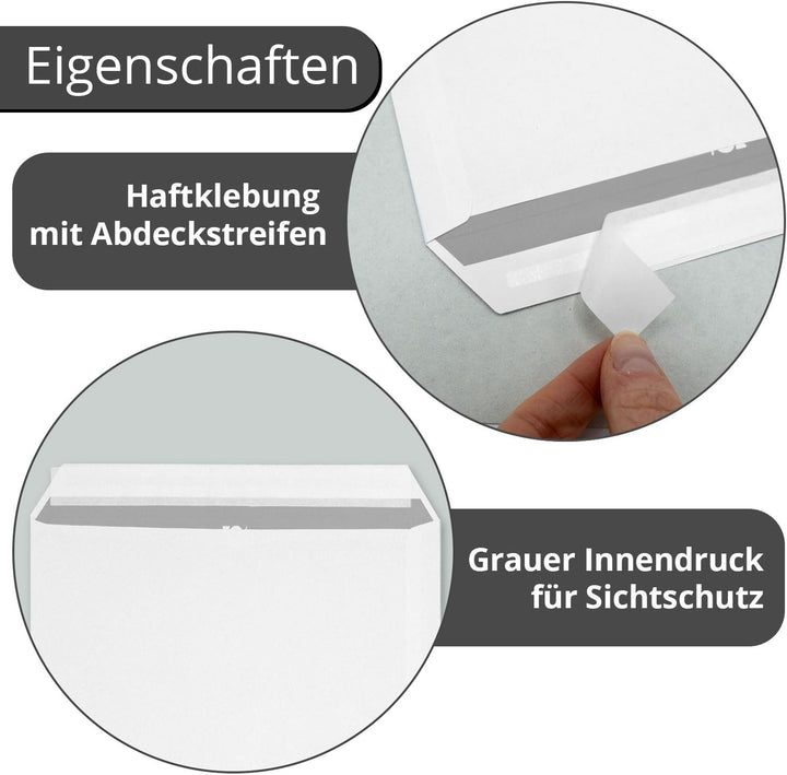 easydruck24de C4 Umschläge 250 Stück I Versandtaschen haftklebend mit Abdeckstreifen I 22,9 x 32,4 c