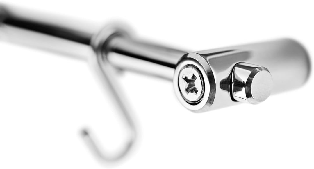 Eva Trio | Küchenstange mit 6 S-Haken Edelstahl | Küchenstange aus Edelstahl mit sechs S-Haken, u. a