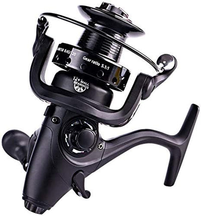 Sougayilang Karpfenrolle Ultra Smooth Powerful Spinning Angelrolle 28LBS Drag Power 12 + 1BB Metallk