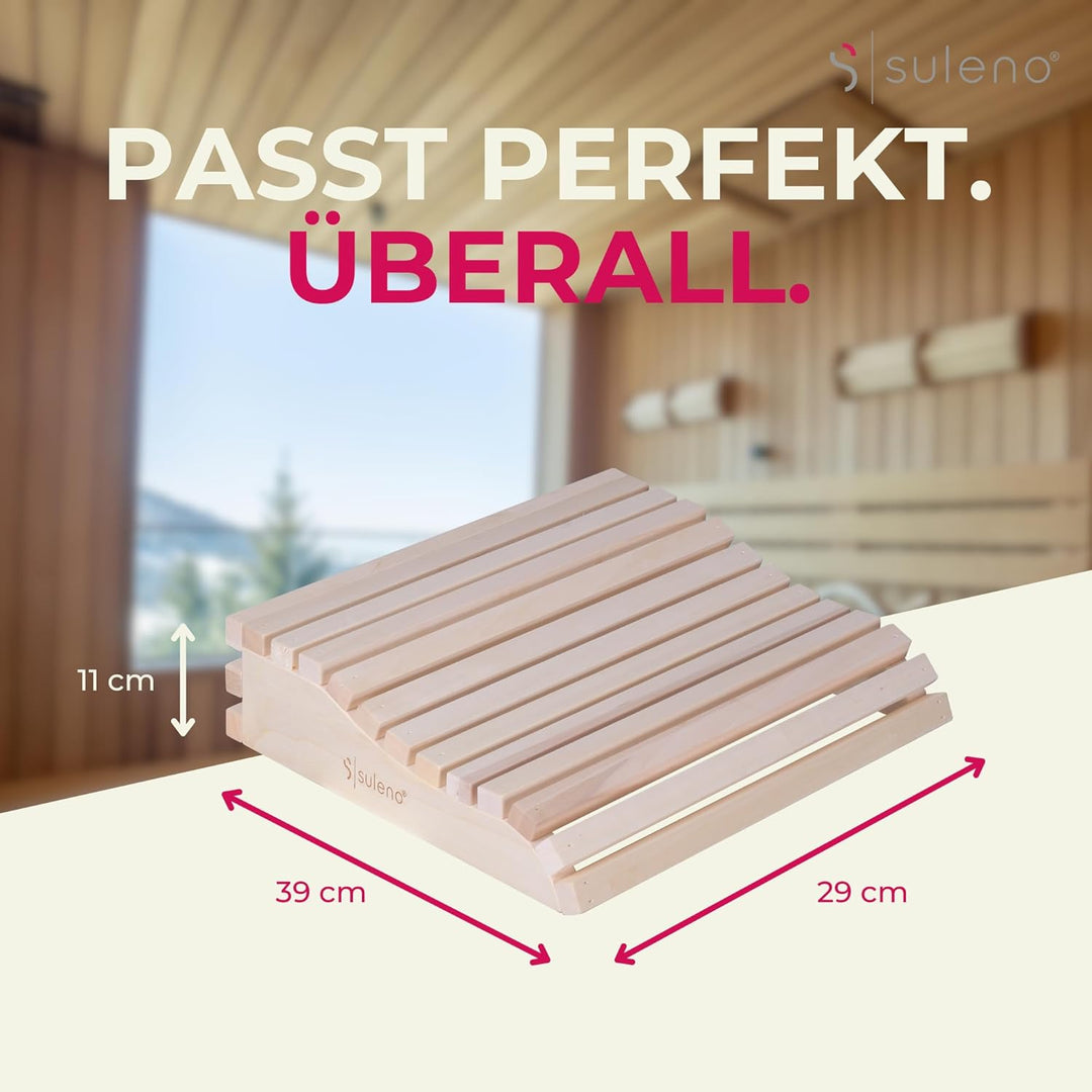 SULENO Sauna Kopfstütze OLE ergonomisch Espe Nackenstütze Kopfkeil Saunakissen