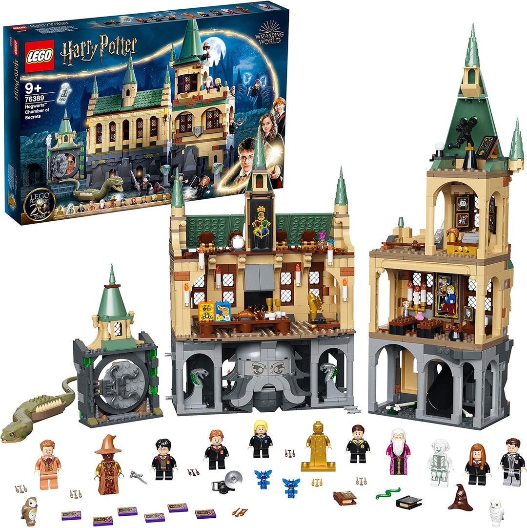LEGO 76389 Harry Potter Schloss Hogwarts Kammer des Schreckens Spielzeug Set, goldene Voldemort Mini