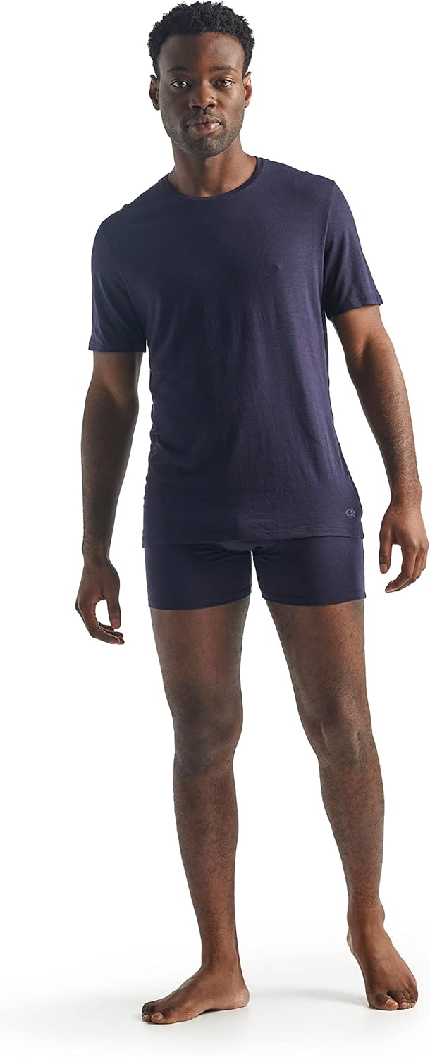 Icebreaker Herren Anatomica Crewe T-Shirt - Funktionsshirt Herren - Merinowolle Unterwäsche M Mitter