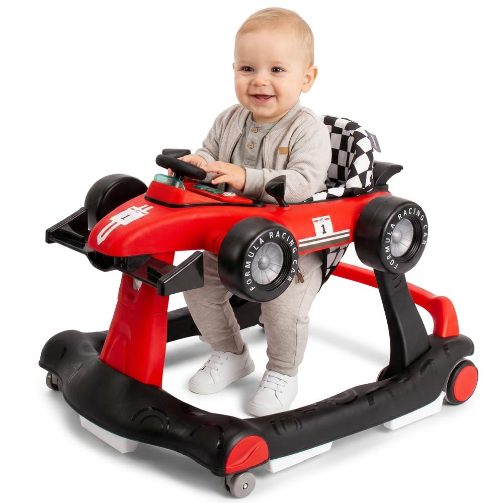 Sun Baby Lauflernhilfe Walker 3in1 mit höhenverstellbare Automotiv, Formula racing, interaktiv und f