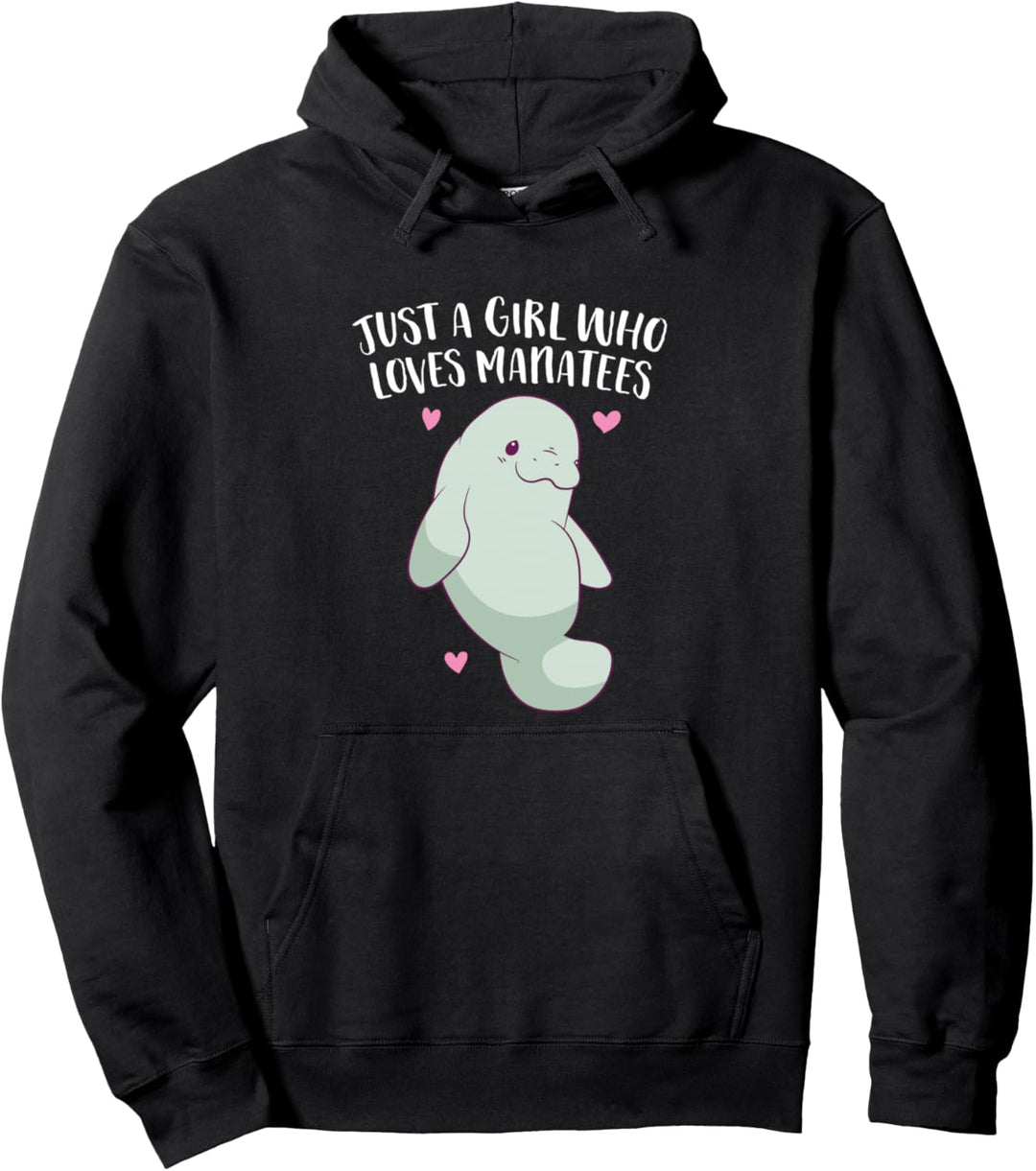 Just a Girl Who Loves Manatees Cute Seekuh Girl Pullover Hoodie