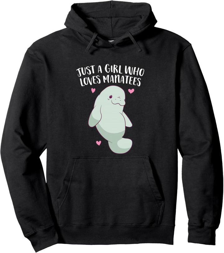 Just a Girl Who Loves Manatees Cute Seekuh Girl Pullover Hoodie