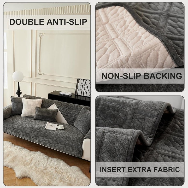 Upgrade Milchsamt Superweiche Sofa Überzug L Form U 1/2/3/4 Sitzer Couch Überzug Ecksofa, Sofabezug