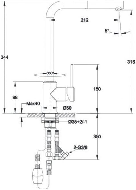 Franke Sirius Side Küchenbatterie 115.0476.760 Chrom, Chrom