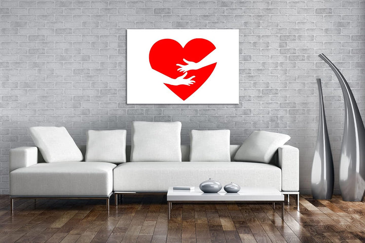 deyoli herzliche Umarmung Format: 80x60 als Leinwandbild, Motiv fertig gerahmt auf Echtholzrahmen, H