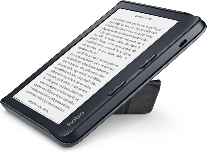 Kobo Libra 2 SleepCover – Schwarz | Ruhemodus/Wachmodus-Technologie | Integrierter Ständer für Zwei