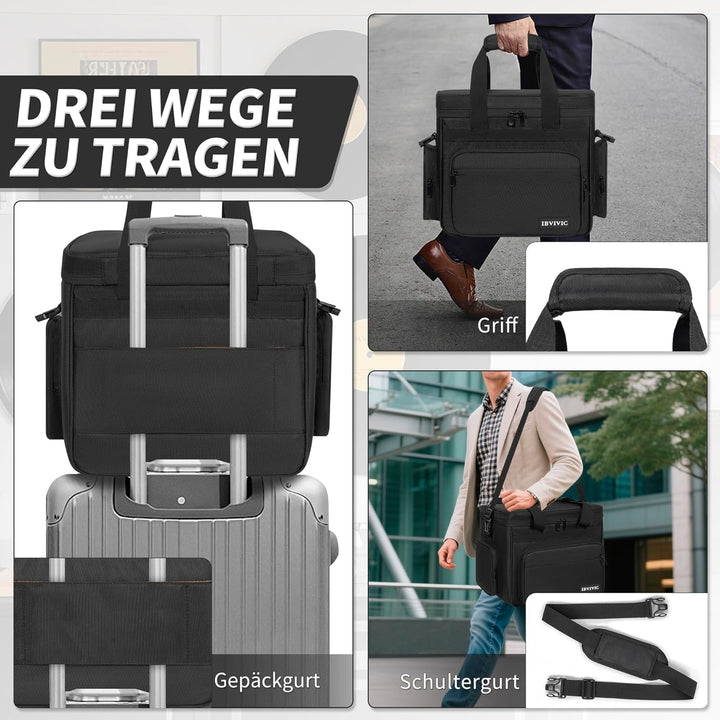 Vinyl Tragetasche für Schallplatten,Wasserfeste Aufbewahrungstasche für Schallplatten für 7/10/12 Zo