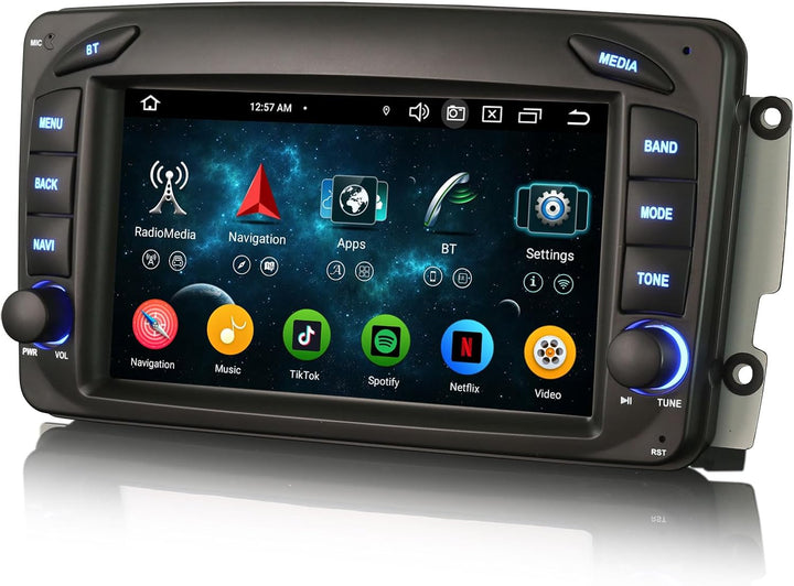Erisin 7 Zoll 8-Kern 4GB+64GB Android 14 Autoradio Bluetooth GPS Navigation für Mercedes W209 W203 A