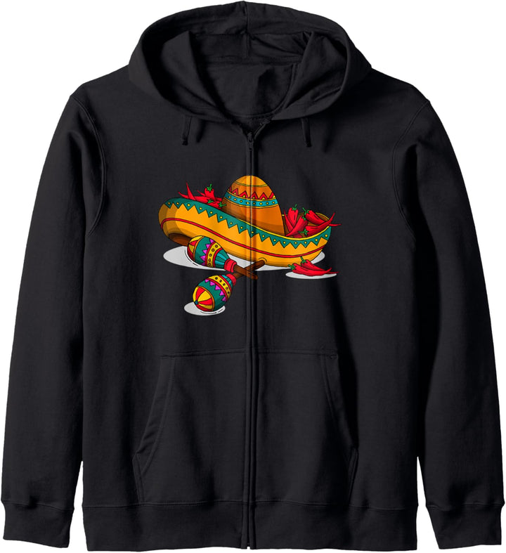 Sombrero Maracas Mexiko Fiesta Mexikanische Musik Rasseln Kapuzenjacke