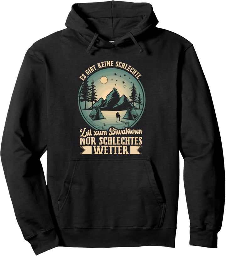 Biwak Campingurlaub Zelten Campingkocher Biwakieren Pullover Hoodie