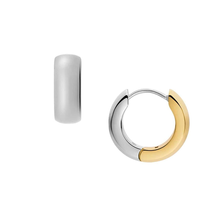 Fossil Damen Goldfarbener Edelstahl mit Ringverschluss Ohrringe Blondes Gold, Blondes Gold