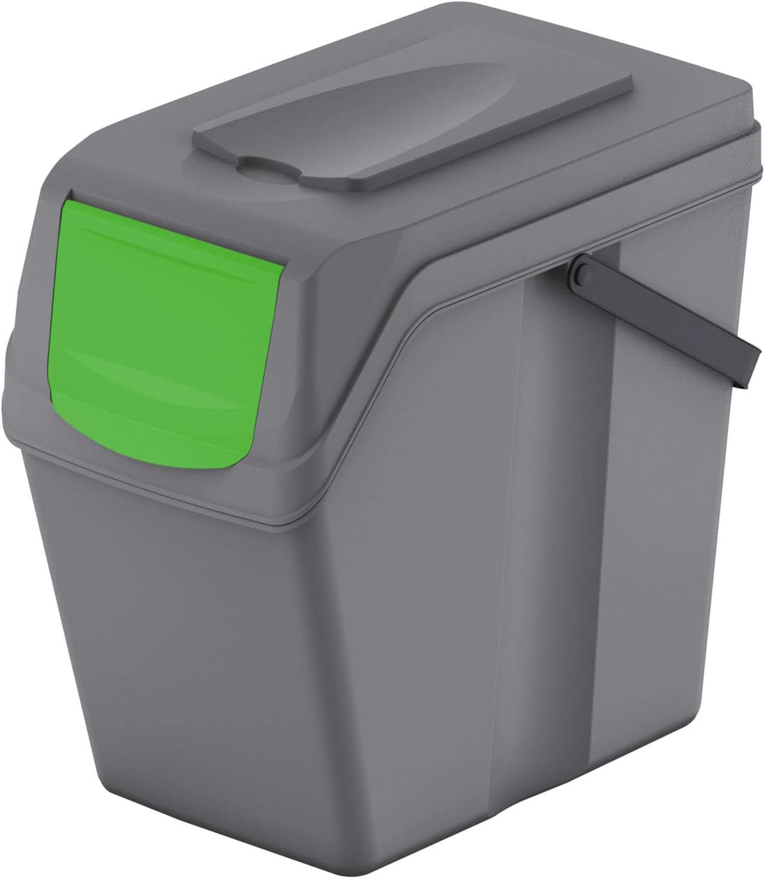 Set de 3 cubos de basura KEDEN SORTIBOX para reciclado, gris, volumen 3x25L
