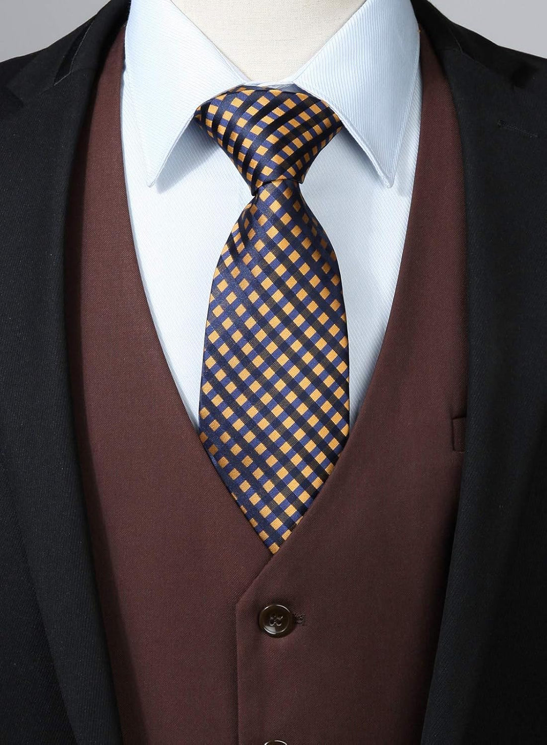 Enlision Anzugweste für Herren Formelle Einfarbige Weste Hochzeit Elegant Anzugwesten Business Weste
