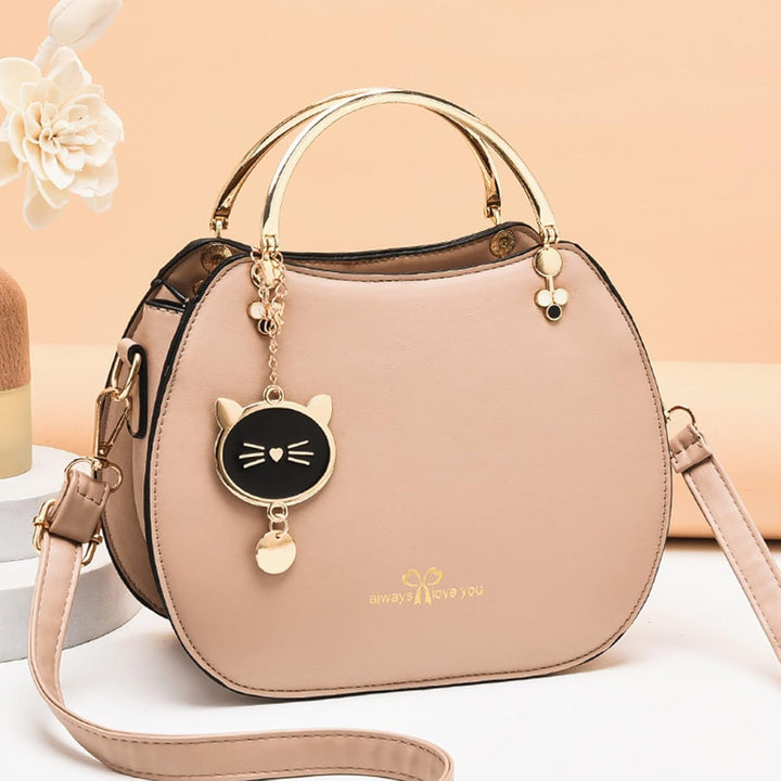 NICOLE & DORIS Runde Umhängetasche Damen Handtasche Klein Tasche Mode Crossbody Bag Damen PU Leder H