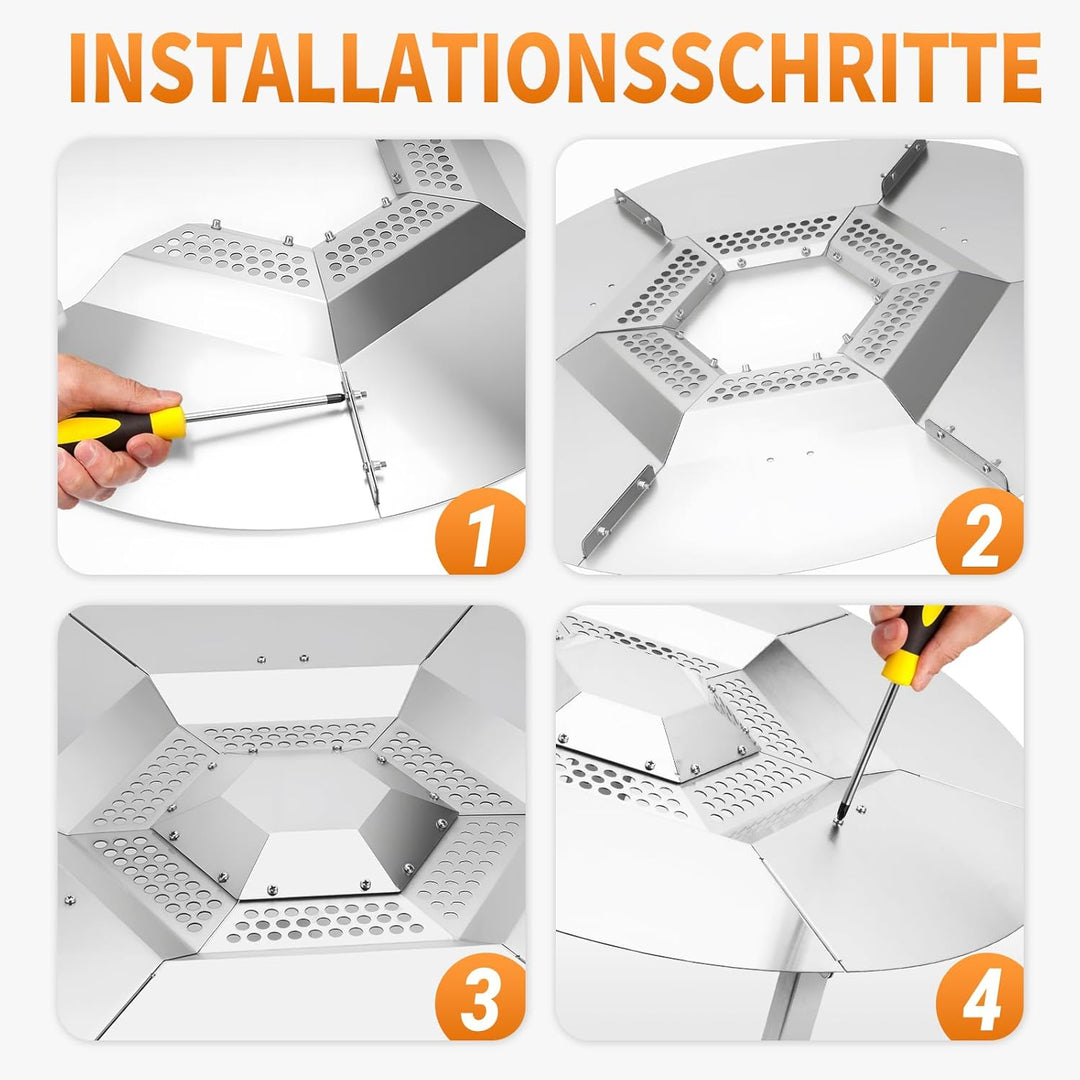 Solo Stove Bonfire Wärmeverteiler für Feuerschale – Mit 3 Abnehmbaren Füssen, Edelstahl Zubehör für