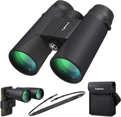 Kylietech Fernglas 12x42 HD Kompakte Ferngläser wasserdicht für Vogelbeobachtung, Wandern, Jagd, Sig
