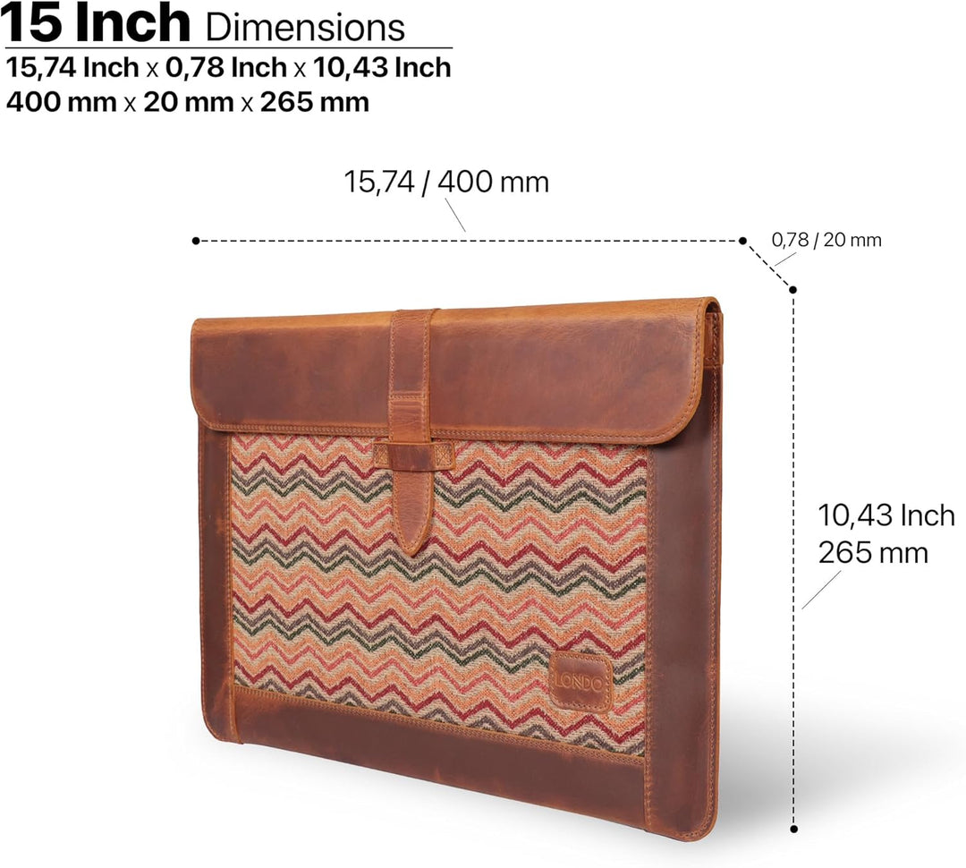 Londo Echtleder Tasche, Hülle für MacBook Pro – 13,3 & 13 Zoll und iPad Pro 12.9 Zoll Kompatibel mit