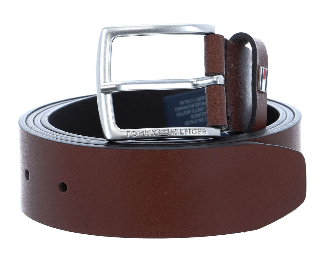 Tommy Hilfiger Casual Leather Belt 3.5 W80 Dark Tan