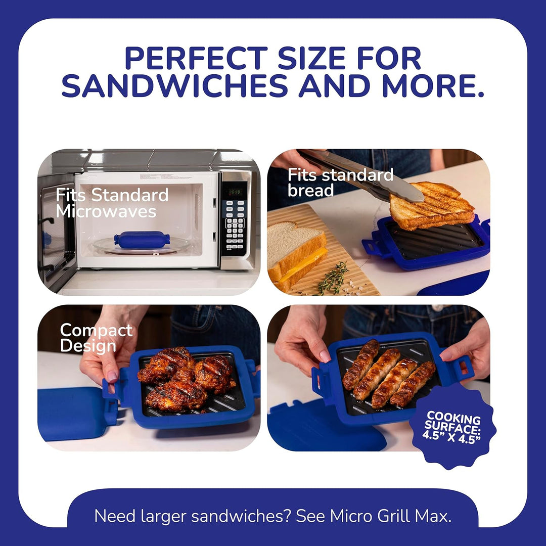 Classic™ Mikrowellen-Sandwichmaker, Mikrowellen-Grill, Toaster, Grilled-Cheese-Sandwichmaker in 3 Mi