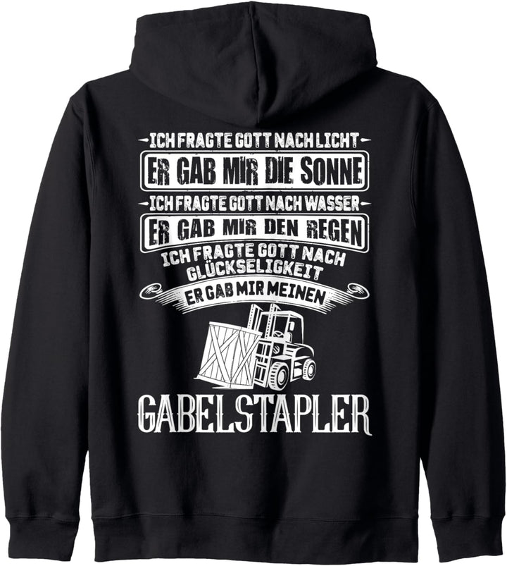 Gabelstaplerfahrer Ich Frage Gott Staplerfahrer Kapuzenjacke