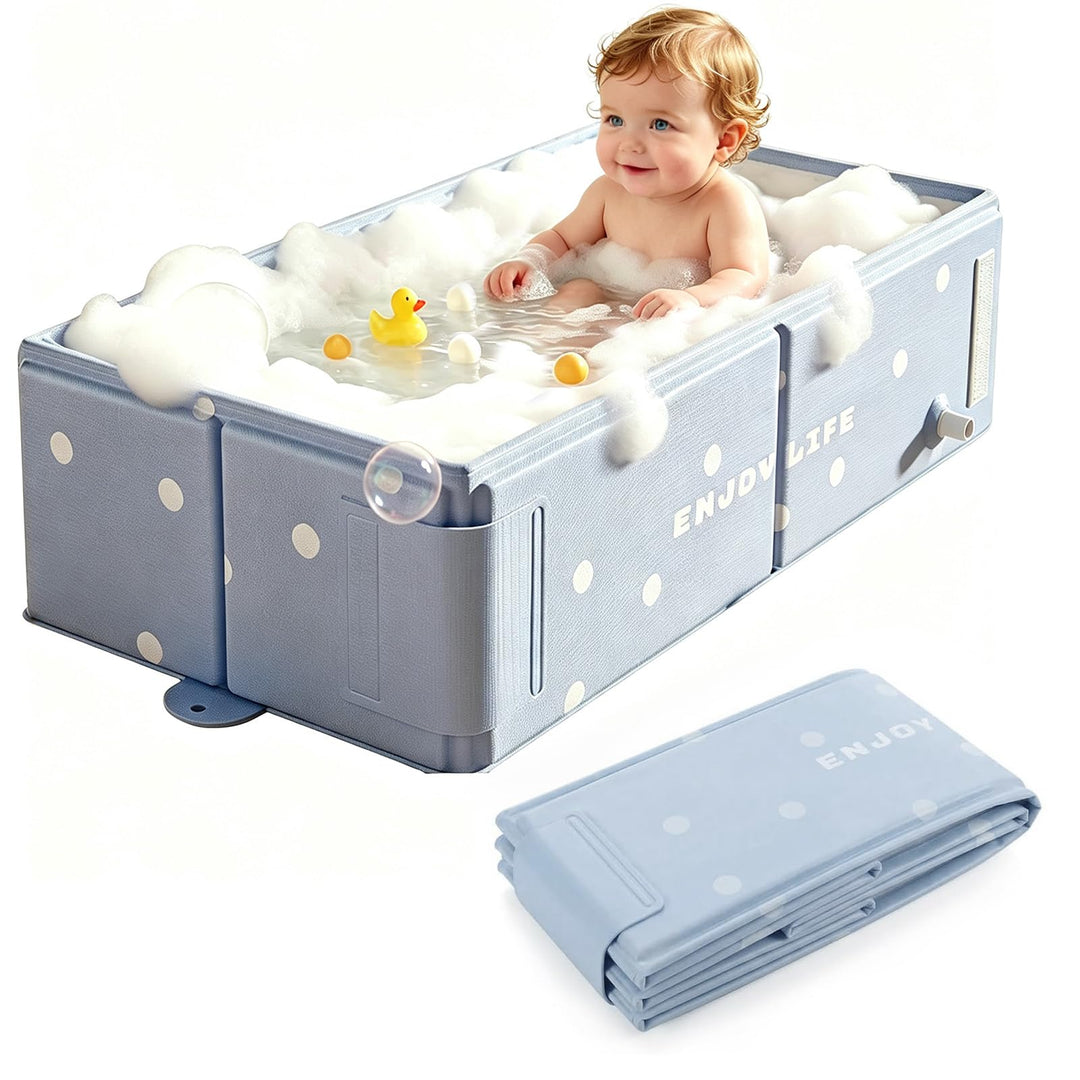 Baby badewanne Faltbare, Tragbare badewanne Baby, Grosse Babywanne für 0-8 Jahre, Integrierte Badewa