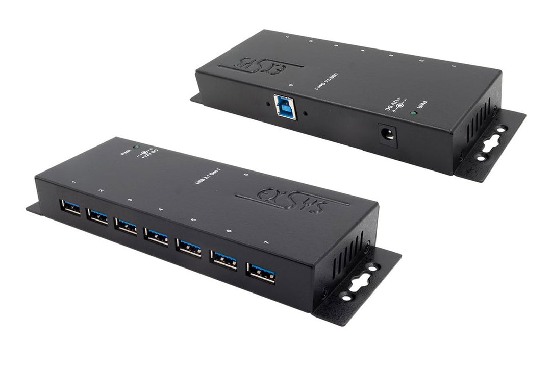 Exsys USB 3.2 HUB 7-Port extern inkl.Netz. inkl.Netzteil 12V/3A und