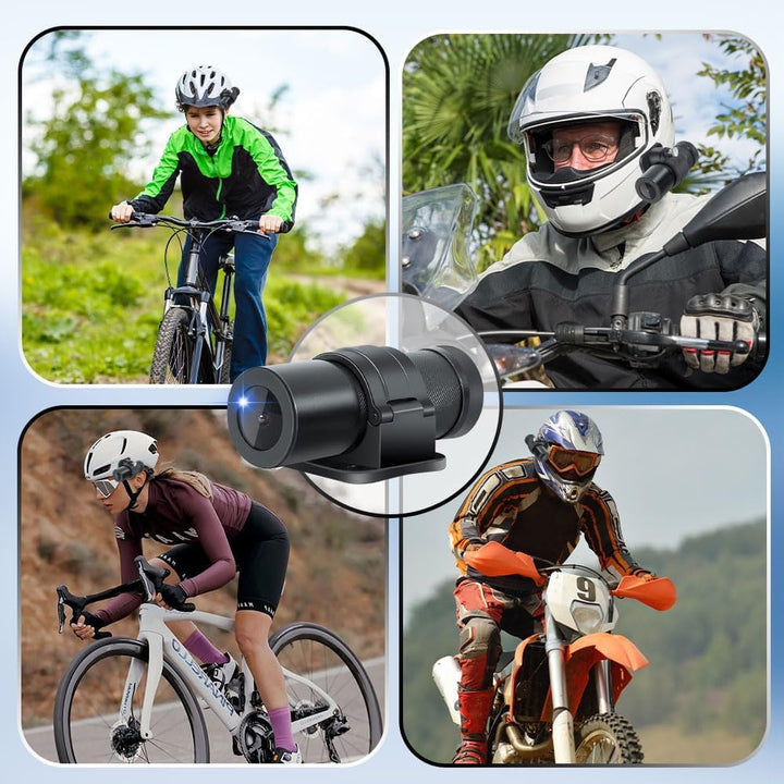 VSYSTO Fahrrad Motorrad Helm Kamera, Auto Power On/Off, WiFi HD 1080P 150 ° Weitwinkel Sternlicht Na