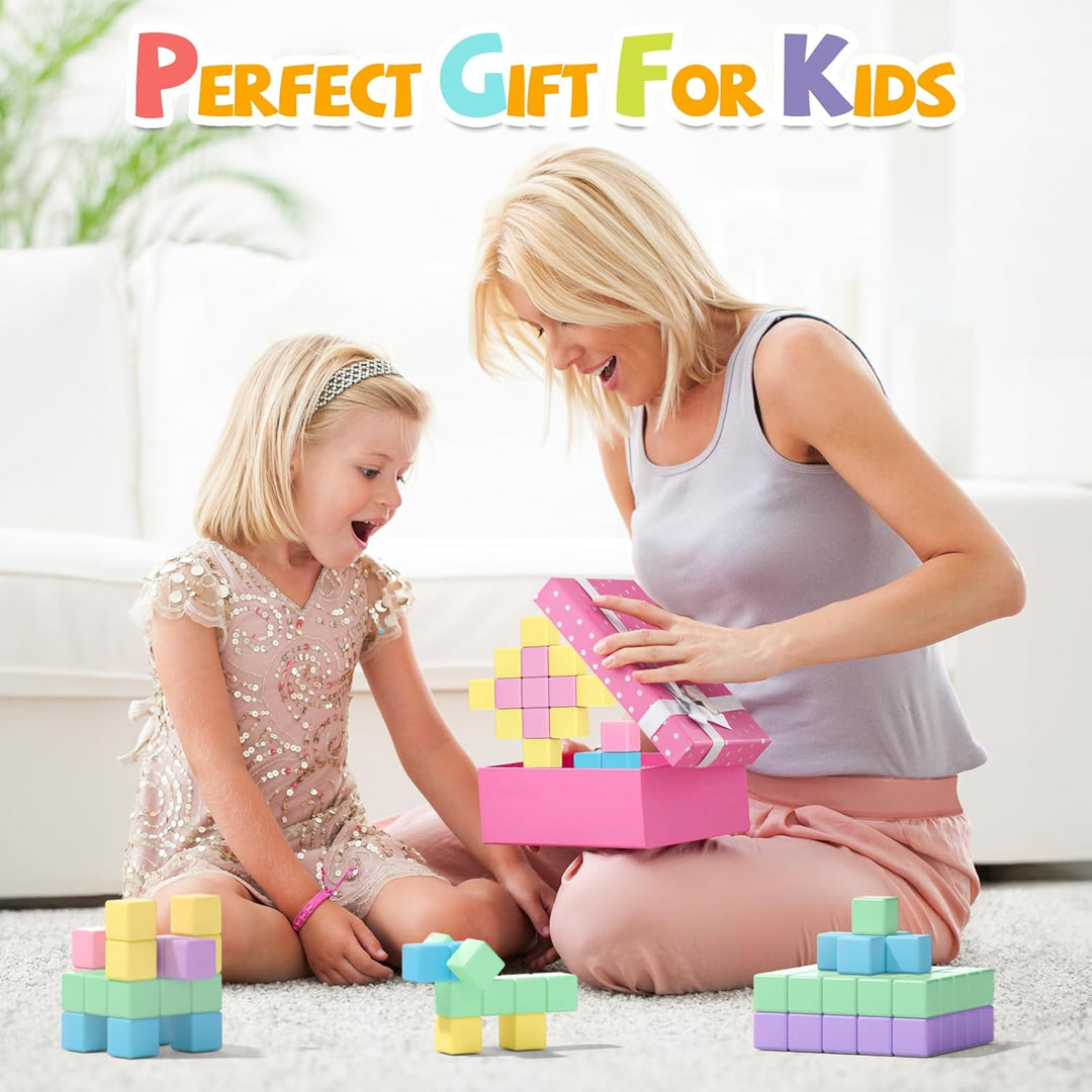 Magnetbausteine 30 TILE, Grosse Magnetische Bausteine für Kinder ab 3 4 5 6 7 8, STEM Lernspielzeug,