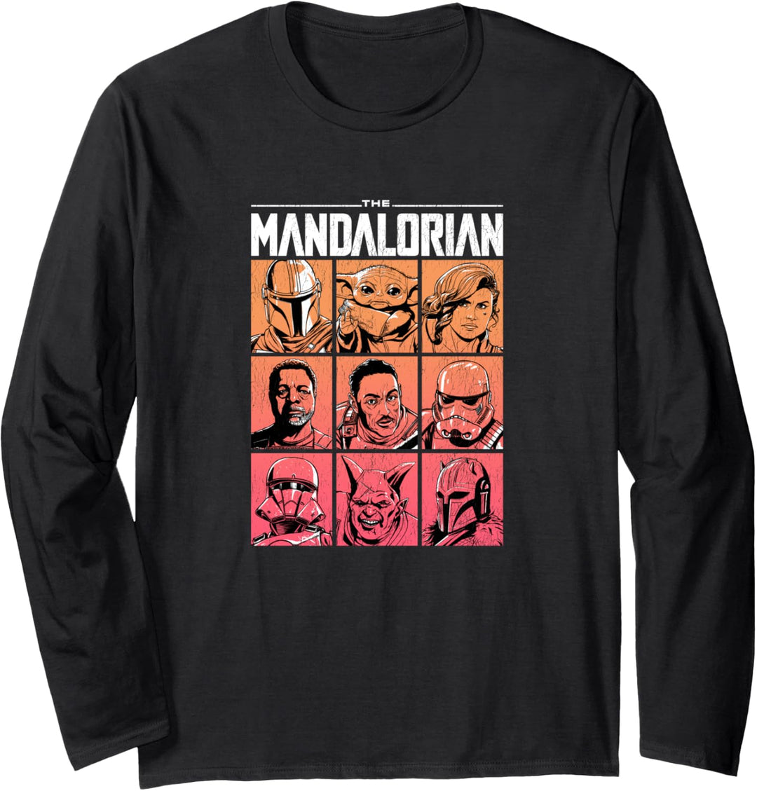 Star Wars The Mandalorian All Star Cast Langarmshirt