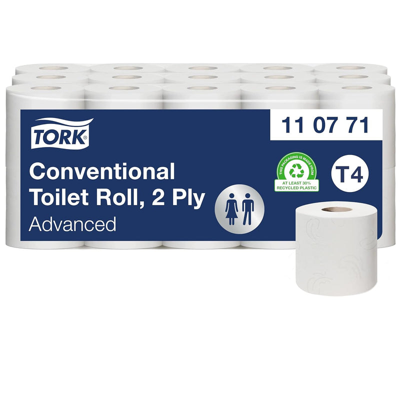 Tork 110771 weiches Kleinrollen Toilettenpapier in Advanced Qualität für Tork T4 Kleinrollensysteme